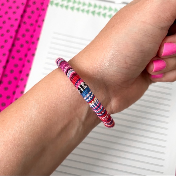 Boho Woven Colorful Magnetic Bracelet - Picture 5 of 8